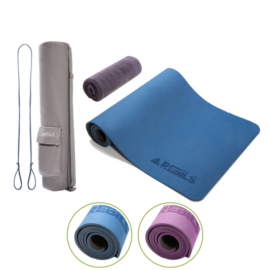 3-in-1 Workout Mat Set – Non-Slip Mat, Cloth & Carry Bag